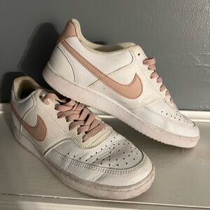 Nike White and Pink Athletic Shoes